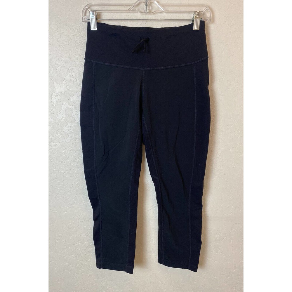 Kuhl Travrse Kapri Cropped Leggings Womens Capri Hiking Pants Size SMALL Black